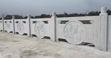 辽源芝麻白河道栏杆 石材栏杆