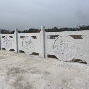 辽源芝麻白河道栏杆 石材栏杆