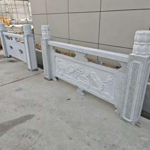 辽源芝麻白河道栏杆 石材栏杆