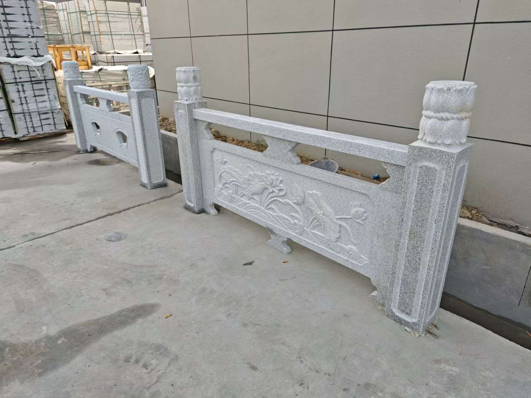 辽源芝麻白河道栏杆 石材栏杆