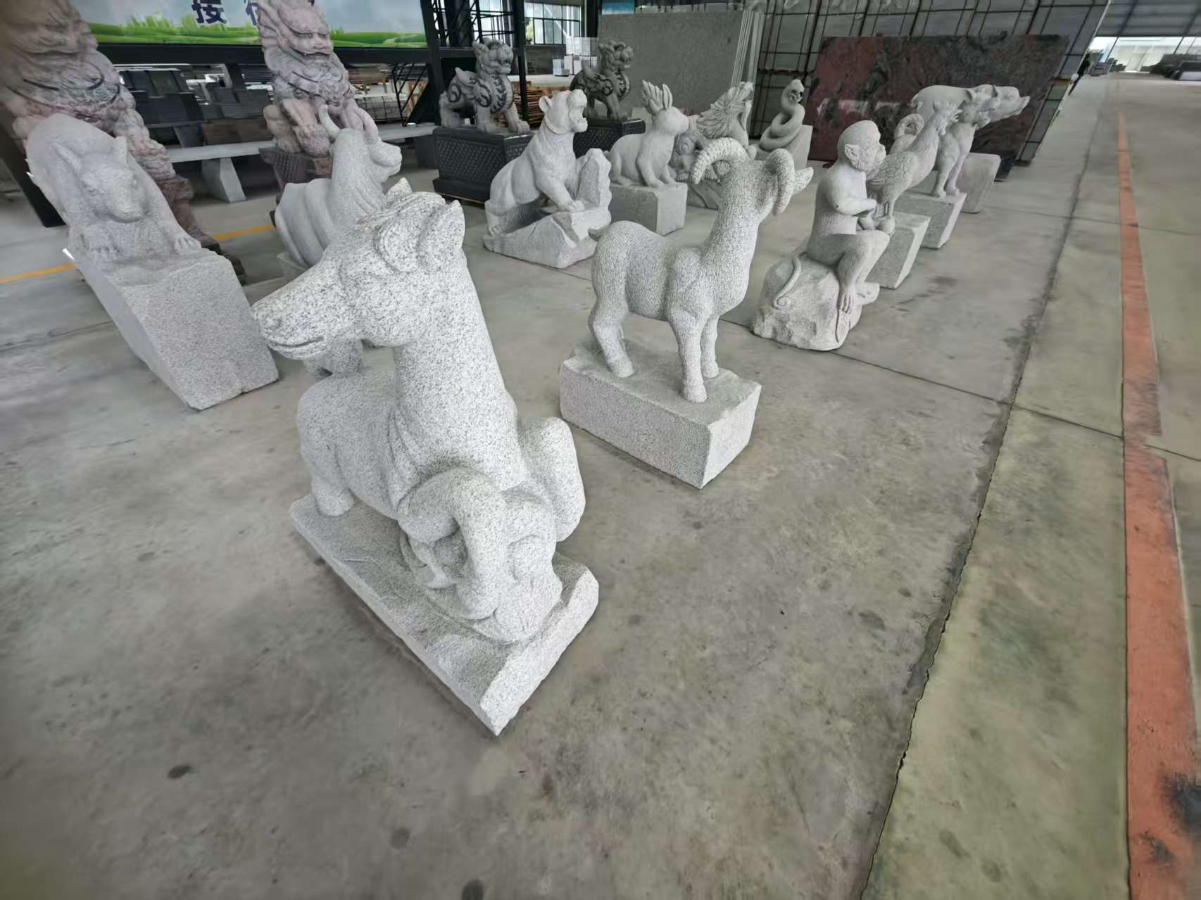 辽源芝麻白雕刻 十二生肖 异形雕刻