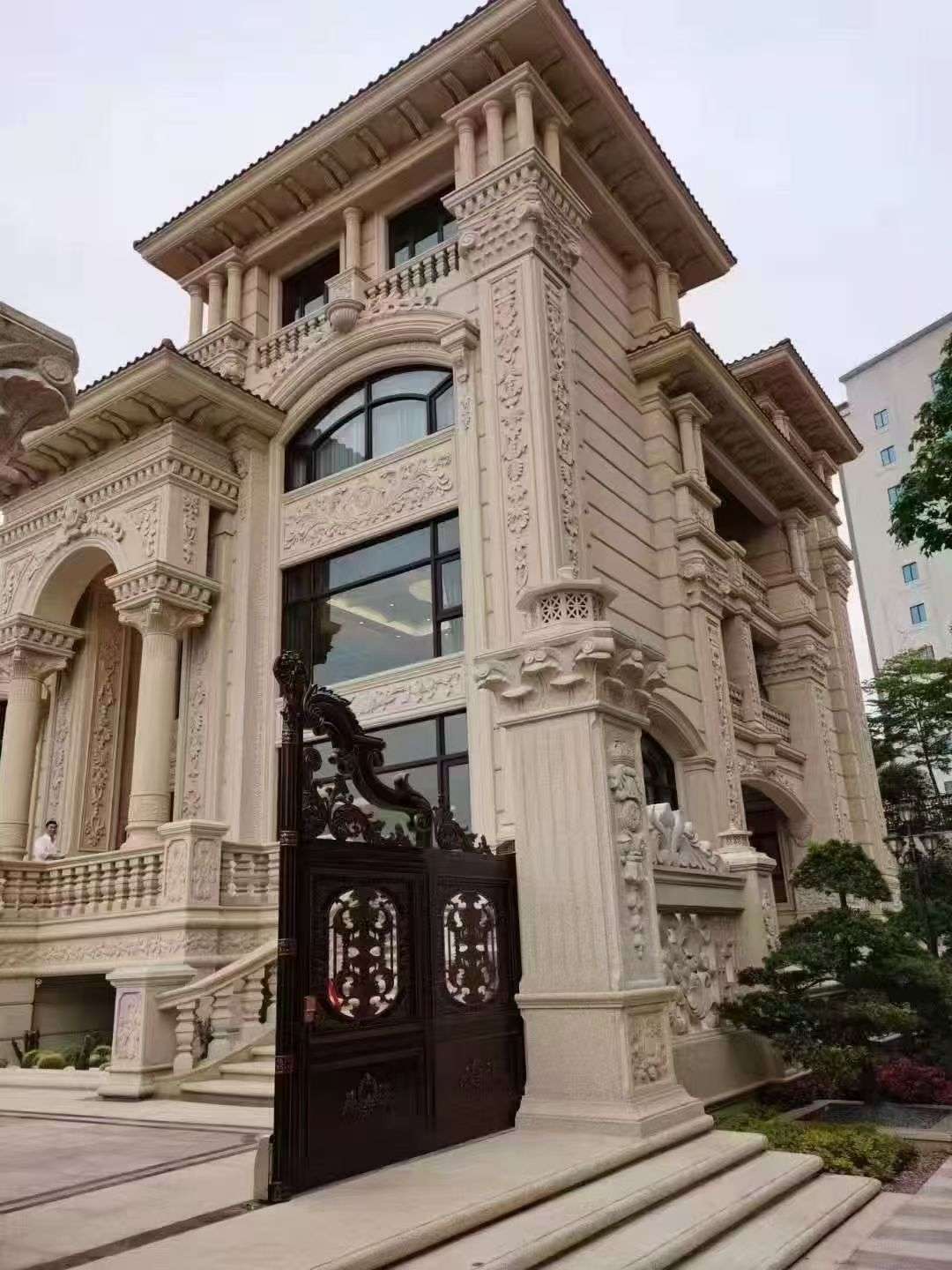 辽源黄金麻别墅外墙异形定制