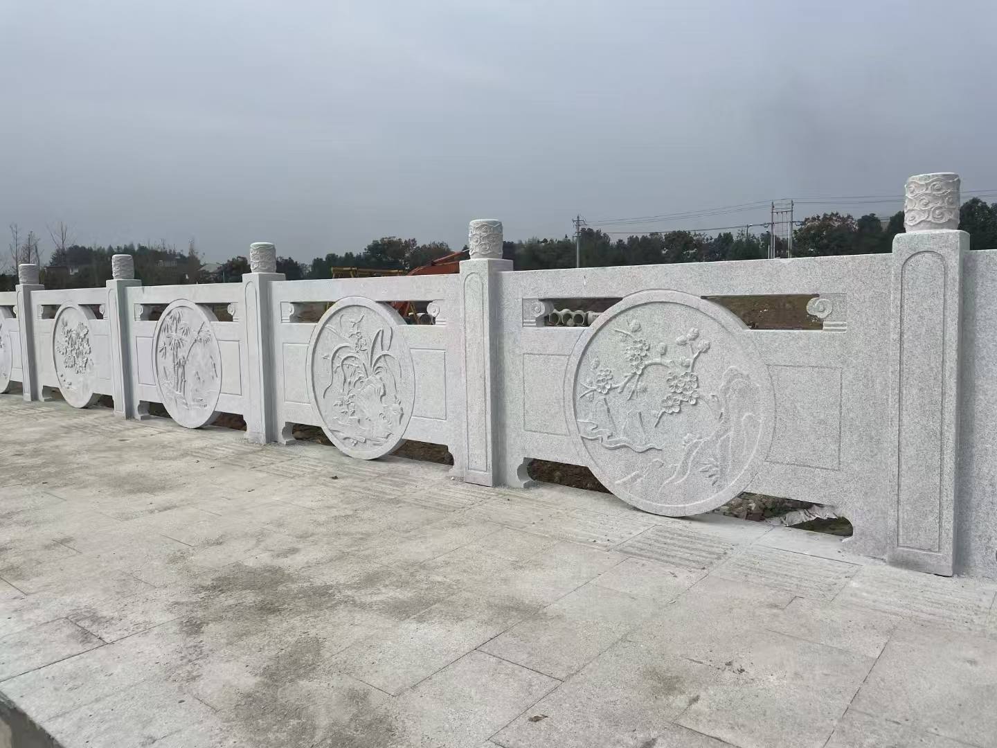辽源芝麻白河道栏杆 石材栏杆